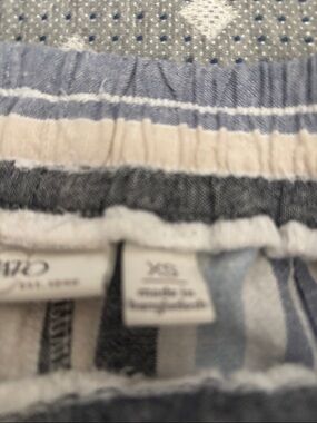 Cato Women's Straight Leg Pants - Blue and White Striped